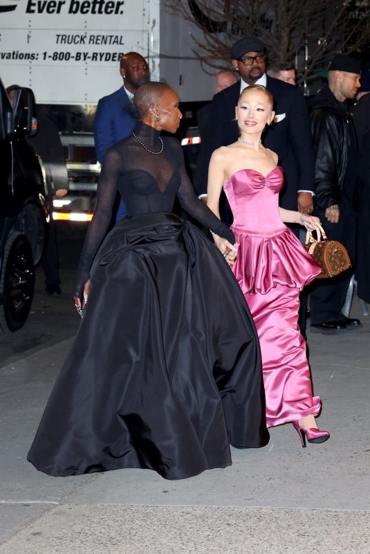 ARIANA GRANDE and CYNTHIA ERIVO Arrives at Wicked Premiere Screening in New York 11/14/2024