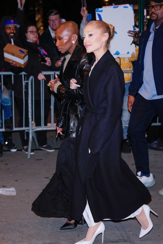 ARIANA GRANDE and CYNTHIA ERIVO Out Promotes Wicked in New York 11/12/2024