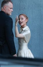 ARIANA GRANDE Arrives at Wicked Q&A in Los Angeles 11/10/2024