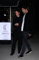 ASHLEY BENSON and Brandon Davies Leaves Dinner at Catch Steak in West Hollywood 11/09/2024