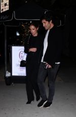 ASHLEY BENSON and Brandon Davies Leaves Dinner at Catch Steak in West Hollywood 11/09/2024