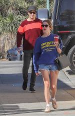 ASHLEY BENSON and Brandon Davis at a Nail Salon in Beverly Hills 11/22/2024