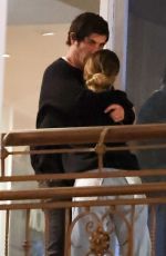 ASHLEY BENSON and Brandon Davis on a Date Night at Sushi Park in West Hollywood 11/12/2024