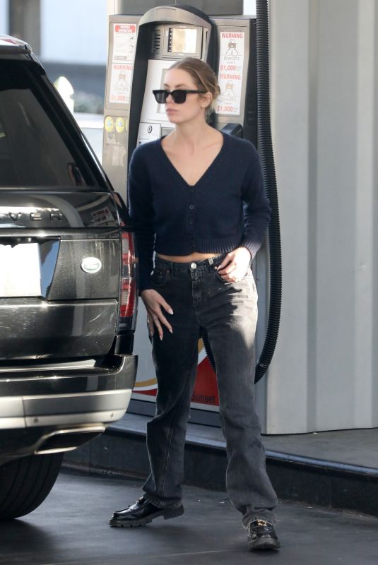 ASHLEY BENSON at a Gas Station in Beverly Hills 11/25/2024