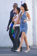 BELLA HADID Stuns in Double Denim on Set of Photoshoot 10/31/2024