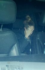 CARA DELEVINGNE Arrives at Leonardo DiCaprio