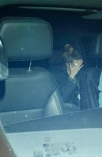 CARA DELEVINGNE Arrives at Leonardo DiCaprio