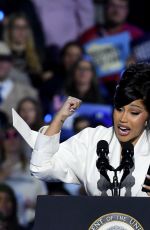 CARDI B at Kamala Harris Rally in Milwaukee 11/01/2024