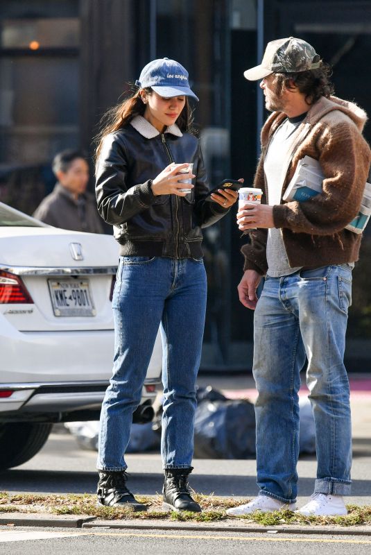 CAYLEE COWAN and Casey Affleck Out in New York 11/17/2024