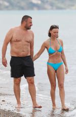 CHANELLE HAYES in a Blue Bikini at a Beach in Greece 11/02/2024