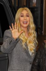 CHER Arrives Back at Her Hotel in New York 11/20/2024