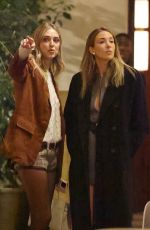 CHIARA FERRAGNI and ALICE CAMPELLO Out for Dinner at Beefbar in Milan 11/05/2024