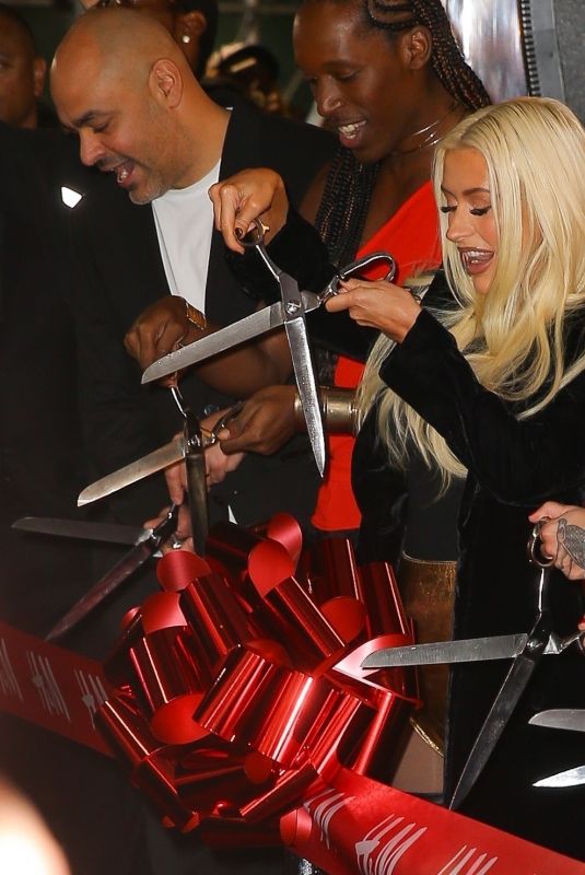 CHRISTINA AGUILERA at a Ribbon-cutting Ceremony for H&M in New York 11/21/2024