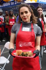 CHRISTINA DEROSA Serves Food to Homeless at LA Mission in Los Angeles 11/27/2024