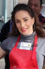 CHRISTINA DEROSA Serves Food to Homeless at LA Mission in Los Angeles 11/27/2024
