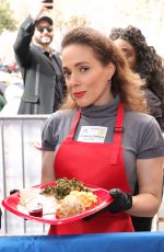 CHRISTINA DEROSA Serves Food to Homeless at LA Mission in Los Angeles 11/27/2024
