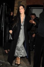 DEMI MOORE Arrives at Chiltern Firehouse in London 11/09/2024