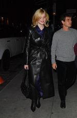 ELLE FANNING Arrives at Sara Moonves