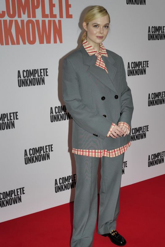 ELLE FANNING at A Complete Unknown Photocall at Ham Yard Hotel in London 11/25/2024