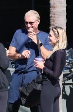 EMMA KROKDAL and Dolph Lundgren Arrives at a Gym in Venice Beach 11/08/2024