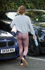 GEORGIA HARRISON Goes Makeup-free as She Leaves Pilates Class in Wpping 11/12/2024