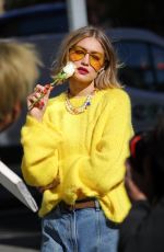 GIGI HADID at a Photoshoot in New York City 11/13/2024