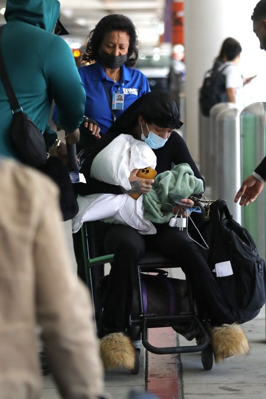 GLORILLA in a Wheelchair Arrives at LAX Airport 11/11/2024