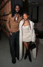 HALLE BAILEY Arrives at Evian x Humanrace by Pharrell Williams Launch Dinner in Los Angeles 11/12/2024