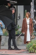 HALLE BERRY and Chris Hemsworth on the Set of Crime 101 in West Hollywood 11/25/2024