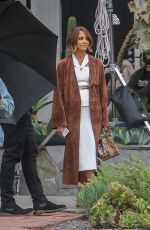 HALLE BERRY and Chris Hemsworth on the Set of Crime 101 in West Hollywood 11/25/2024