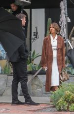 HALLE BERRY and Chris Hemsworth on the Set of Crime 101 in West Hollywood 11/25/2024