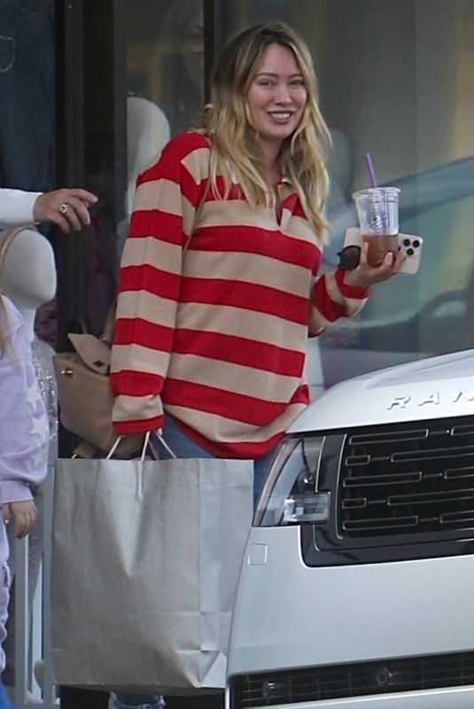 HILARY DUFF Out Shopping in Studio City 11/27/2024