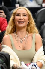 IGGY AZALEA at Chicago Bulls vs Detroit Pistons Game in Detroit 11/18/2024