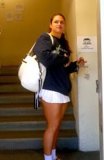ILONA MAHER in a Tennis Skirt Arrives at DWTS Finals Rehearsals 11/22/2024