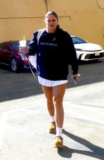 ILONA MAHER in a Tennis Skirt Arrives at DWTS Finals Rehearsals 11/22/2024