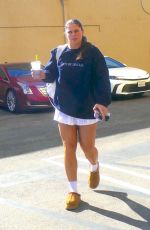 ILONA MAHER in a Tennis Skirt Arrives at DWTS Finals Rehearsals 11/22/2024