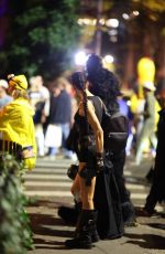 IRINA SHAYK Costumes up as Lara Croft While Trick-or-treating in New York 10/31/2024