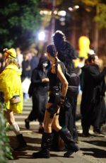 IRINA SHAYK Costumes up as Lara Croft While Trick-or-treating in New York 10/31/2024