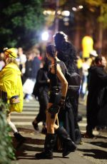 IRINA SHAYK Costumes up as Lara Croft While Trick-or-treating in New York 10/31/2024