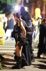 IRINA SHAYK Costumes up as Lara Croft While Trick-or-treating in New York 10/31/2024