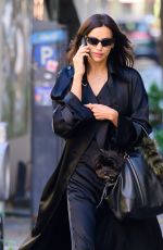 IRINA SHAYK in All Black Out Running Errands in New York 11/06/2024
