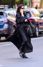 IRINA SHAYK in All Black Out Running Errands in New York 11/06/2024