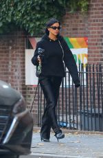 IRINA SHAYK Out with Her Dog Peanut in New York City 11/07/2024