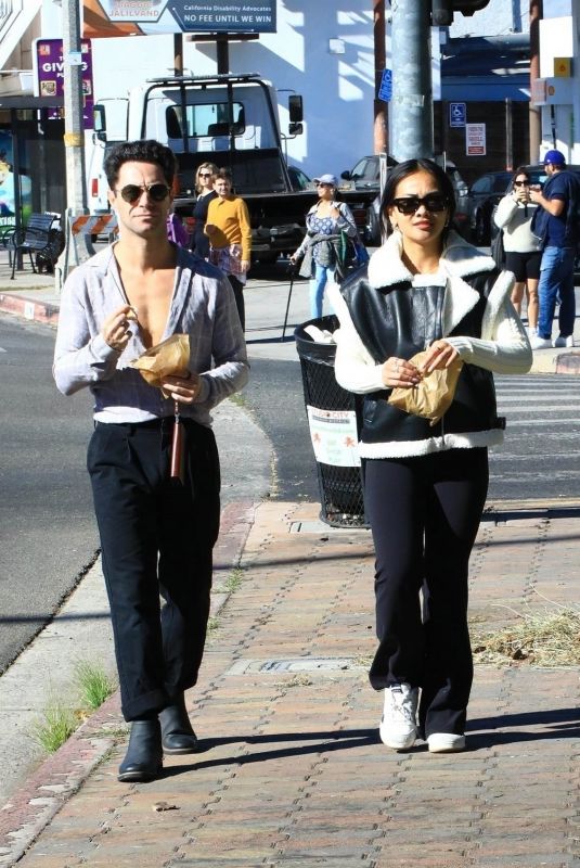 JENN TRAN and Sasha Farber Out Shopping at Studio City Farmer