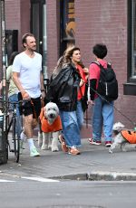 JENNIFER ESPOSITO and Jesper Vesterstrom Out with Their Dogs in New York 10/31/2024
