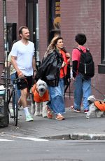JENNIFER ESPOSITO and Jesper Vesterstrom Out with Their Dogs in New York 10/31/2024