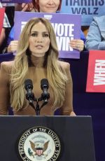 JENNIFER LOPEZ Speak at Kamala Harris Rally in Las Vegas 10/31/2024
