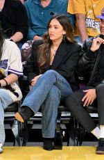 JESSICA ALBA and Cash Warren at NBA Game Between L.A. Lakers and Toronto Raptors in Los Angeles 11/10/2024