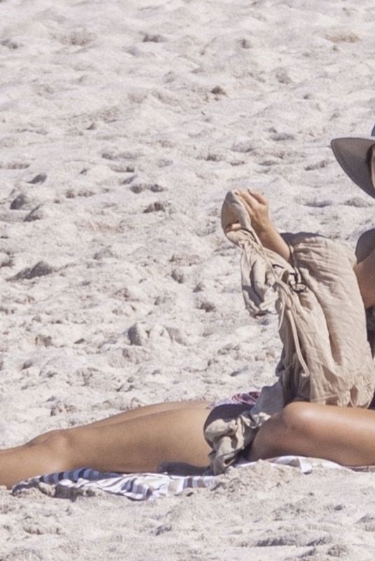 JESSICA ALBA in Bikini at a Beach in Mexico 11/26/2024