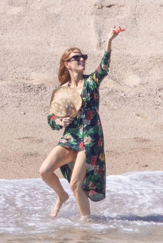 JESSICA CHASTAIN Out at a Beach in Los Cabos 11/21/2024